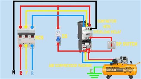 How to wire a 220 air compressor